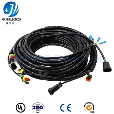 วัสดุอะไรบ้างที่ใช้ในการผลิตชุดสายไฟเครื่องยนต์ของรถบัส?